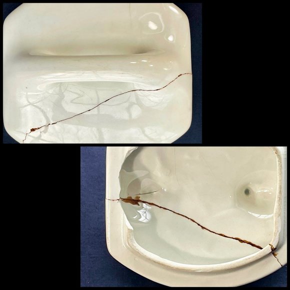 ▪️VTG▪️DELFT▪️Set of 2 Ceramic Dutch Windmill Barley & Oatmeal Kitchen Canisters - Picture 14 of 15